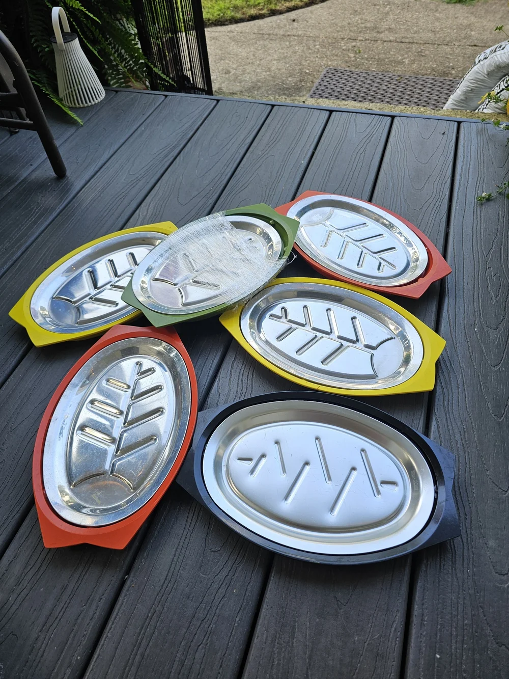 Vintage Nordic Ware Servo-King Sizzling Steak Platter Aluminum Inserts & Bases